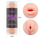 Lovetoy Virgin Skin Gerçekçi Dokuda Çift Taraflı Oral ve Vajinal Mastürbator