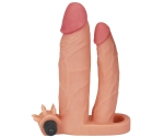 Lovetoy X-Tender 19 Cm Realistik 2.5 Cm Uzatmalı Double Penis Kılıfı-LV314100