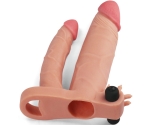 Lovetoy X-Tender 19 Cm Realistik 2.5 Cm Uzatmalı Double Penis Kılıfı-LV314100