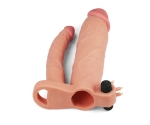 Lovetoy X-Tender 21 Cm Realistik 7.6 Cm Uzatmalı Double Penis Kılıfı-LV314102