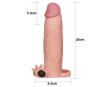Lovetoy X-TENDER Realistik Titreşimli 7 cm Uzatmalı Penis Kılıfı-LV1066F
