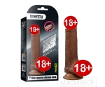 Lovetoy Nature Cock Serisi Özel Çift Katmanlı 18 cm  Esmer Realistik Penis