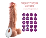 Lrg 20 Cm Özel Sıvı Silikon 20 Modlu Titreşimli Kumandalı Şarj Edilebilir Penis