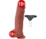 Luxury King 27 Cm Çift Katmanlı Gerçekçi Belden Bağlamalı Realistik Penis