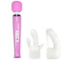 Magic Wand 20 Hızlı Şarjlı Pembe Masaj ve Orgazm Vibratör + 2 Başlık  Magic Wand 20 Hızlı Şarjlı Pembe Masaj ve Orgazm Vibratör + 2 Başlık