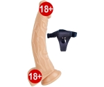 Markes 22 cm Belden Bağlamalı Strap On Realistik Penis Dildo