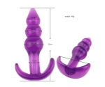 Mor Boğumlu Jel Dokulu Anal Plug Mor Boğumlu Jel Dokulu Anal Plug