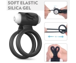 Night-Crawler Güçlü Titreşimli Çiftli Su Geçirmez Penis Halkası