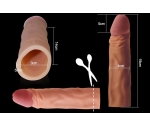 X- Tender Realistik Dokulu  5cm Uzatmalı Penis Kılıfı-LV1053B X- Tender Realistik Dokulu  5cm Uzatmalı Penis Kılıfı-LV1053B