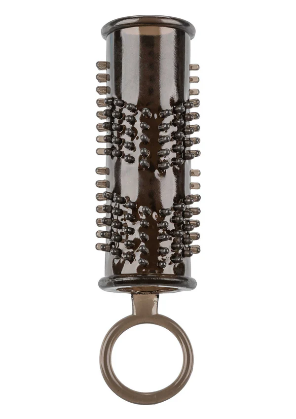 CalExotics Enhancer Silikon Testis Destekli Siyah Penis Kılıfı	