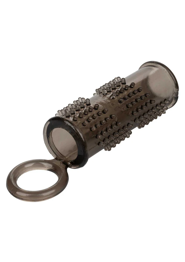 CalExotics Enhancer Silikon Testis Destekli Siyah Penis Kılıfı	