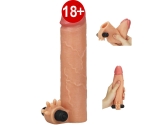 Özel Seri Ultra Gerçekci Titreşimli 5 Cm Uzatmalı Penis Kılıfı
