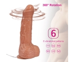 Parkar 18 Cm Oynar Başlı 6 Mod ve 6 Hıza Sahip Realistik Kemerli Penis
