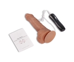 Parkar 18 Cm Oynar Başlı 6 Mod ve 6 Hıza Sahip Realistik Kemerli Penis