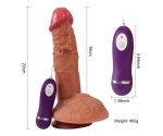 Pson 22 Cm Çift Katmanlı 10 Fonksiyonlu Titreşimli Yumuşak Kemerli Penis