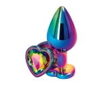 Rainbow Büyük Boy Cok Renkli Taşlı Jewellery Metal Anal Plug