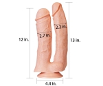 Realistic Mega Double Ultra Kalın Dildo 30 Cm Çift Başlı Dİldo