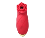 Red Flower Sucking Silikon 10 Modlu Titreşim ve Emiş Modlu Şarj Edilebilir Vibratör