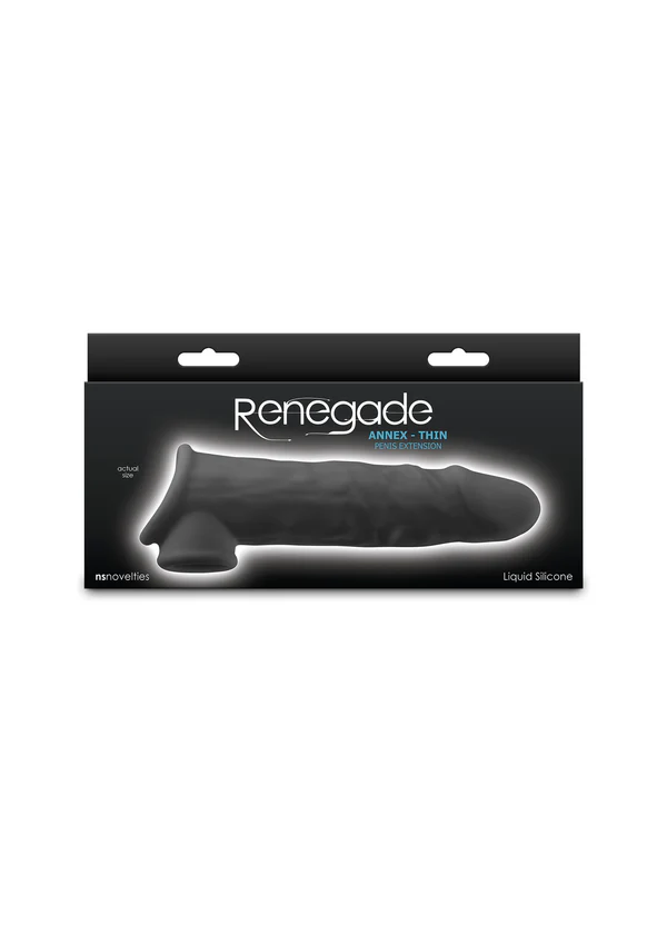 Renegade Annex Thin 19 Cm Siyah Realistik Penis Kılıfı
