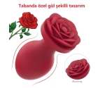 Rosa 3 Farklı Boy ve Kalınlıkta Gül Desenli Yumuşak Anal Plug Seti