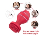 Rosa 3 Farklı Boy ve Kalınlıkta Gül Desenli Yumuşak Anal Plug Seti