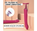 Sabrina Emiş&Dil Hareketli ve Titreşimli Çift taraflı Vibratör Sabrina Emiş&Dil Hareketli ve Titreşimli Çift taraflı Vibratör