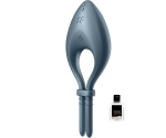 Satisfyer Bullseye Connect Dark Blue App Kontrollü Ayarlanabilir Titreşimli Penis Halkası