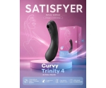 Satisfyer Curvy Trinity 4 Black 2 Motorlu Güçlü Titreşimli Ve Emiş Yapabilen Vibratör