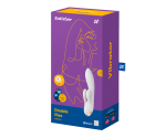 Satisfyer Double Flex White Connect App Kontrollü Ultra Esnek Güçlü Titreşimli Rabbit Vibratör