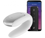 Satisfyer Double Fun White Kumandalı ve Telefon Kontrollü Çiftlere Özel Vibratör