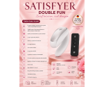 Satisfyer Double Fun White Kumandalı ve Telefon Kontrollü Çiftlere Özel Vibratör