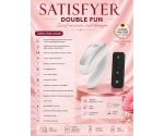 Satisfyer Double Fun White Kumandalı ve Telefon Kontrollü Çiftlere Özel Vibratör