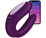 Satisfyer Double Joy Violet Telefon Kontrol Çiftlere Özel Vibratör	
