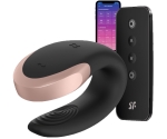 Satisfyer Double Love Black Telefon Kontrollü Çiftlere Özel Vibratör Satisfyer Double Love Black Telefon Kontrollü Çiftlere Özel Vibratör