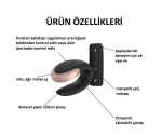 Satisfyer Double Love Black Telefon Kontrollü Çiftlere Özel Vibratör Satisfyer Double Love Black Telefon Kontrollü Çiftlere Özel Vibratör
