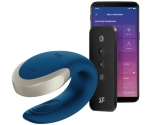 Satisfyer Double Love Blue Kumandalı ve Telefon Kontrollü Çiftlere Özel Vibratör