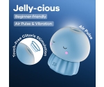 Satisfyer Jelly-cious USB-C Şarjlı Hava Dalgası ve Titreşimli Mavi Vibratör