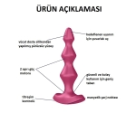 Satisfyer Lolli Plug 1 - 12 Modlu Titreşimli Şarjlı Bordo Anal Plug Vibratör