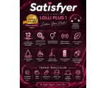 Satisfyer Lolli Plug 1 - 12 Modlu Titreşimli Şarjlı Bordo Anal Plug Vibratör