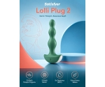 Satisfyer Lolli Plug 2 - 12 Fonksiyonlu Titreşimli Boğumlu Yeşil Anal Plug Vibratör