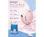 Satisfyer Pro To Go 3 Rose 2 Motorlu Emişli Ve Titreşimli Vibratör 