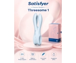 Satisfyer Threesome 1 Light Blue 3 Motorlu Esnek Güçlü titreşimli Vibratör 
