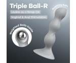 Satisfyer Triple Ball-R Gri Silikon Anal Plug
