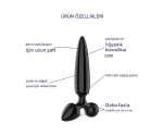 Satisfyer Triple Crystal 1 Siyah Cam Plug Dildo