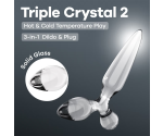 Satisfyer Triple Crystal 2 Transparan Cam Dildo