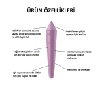 Satisfyer Ultra Power 8 - 12 Modlu Titreşimli Telefon Kontrollü Şarjlı Mor Vibratör