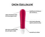Satisfyer Ultra Power Bullet 1 - 12 Modlu Titreşimli Şarjlı Kırmızı Mini Vibratör