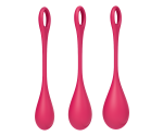 Satisfyer Yoni Power 1 Red Silikon 3 Adet Kegel Egzersiz Top Seti Satisfyer Yoni Power 1 Red Silikon 3 Adet Kegel Egzersiz Top Seti
