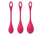 Satisfyer Yoni Power 1 Red Silikon 3 Adet Kegel Egzersiz Top Seti Satisfyer Yoni Power 1 Red Silikon 3 Adet Kegel Egzersiz Top Seti