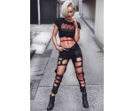 Seksi Fileli Çorap Kırmızı